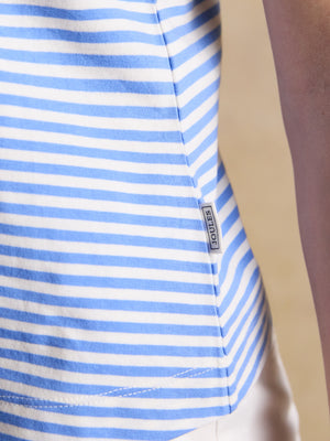 Joules Delilah Blue Stripe V-Neck Jersey Vest