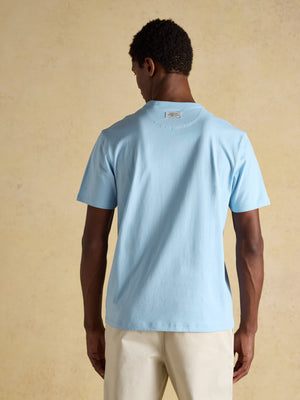 Joules Rugby Club Light Blue Crew Neck Cotton T-Shirt