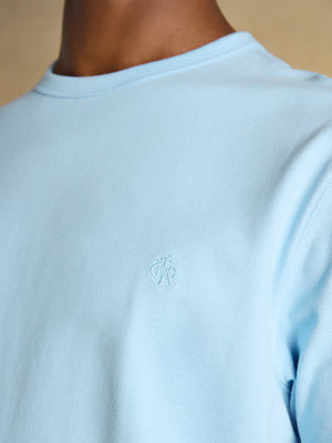 Joules Rugby Club Light Blue Crew Neck Cotton T-Shirt