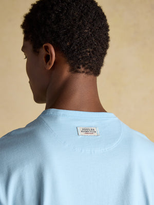 Joules Rugby Club Light Blue Crew Neck Cotton T-Shirt
