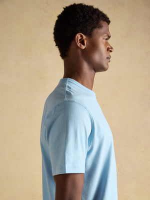 Joules Rugby Club Light Blue Crew Neck Cotton T-Shirt