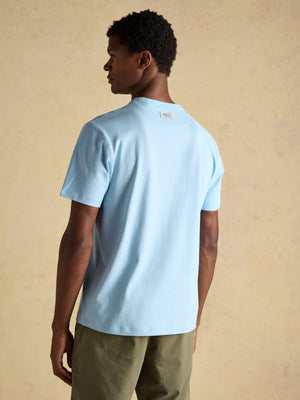 Joules Rugby Club Light Blue Crew Neck Cotton T-Shirt
