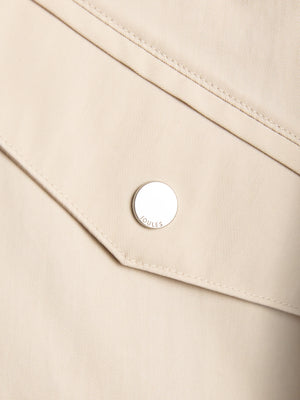 Joules Portwell Beige Waterproof Raincoat With Hood and Adjustable Waist