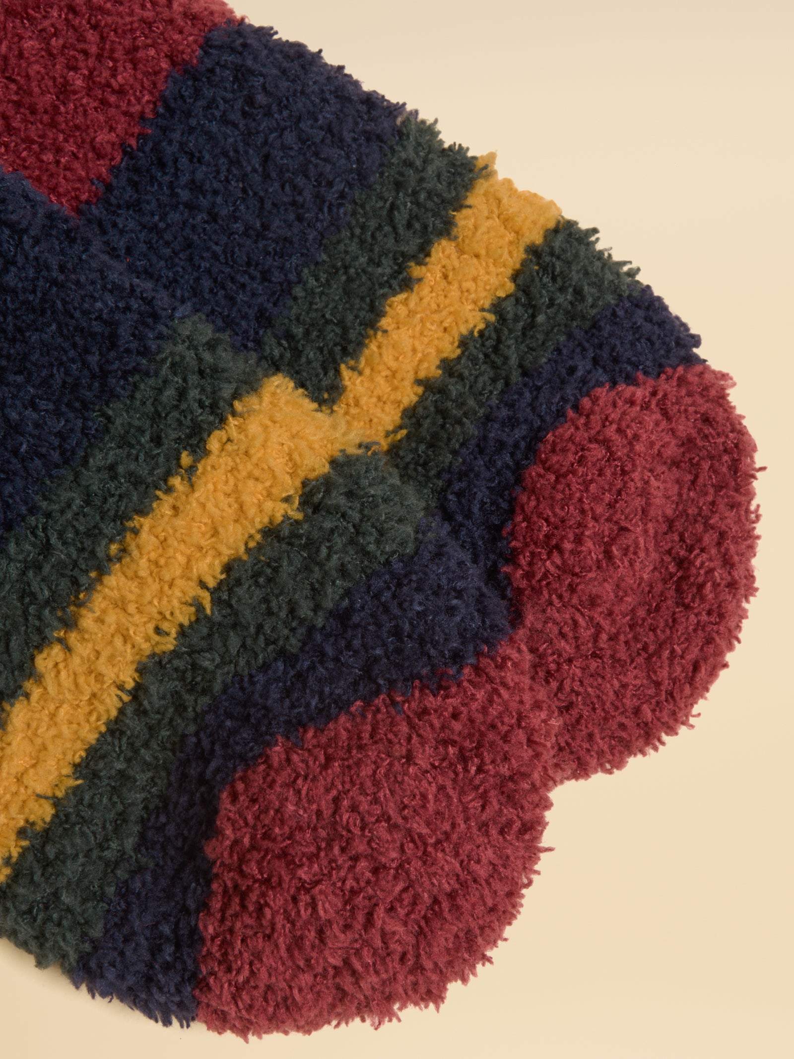 Joules Men's Fluffy Red & Navy Stripe Socks