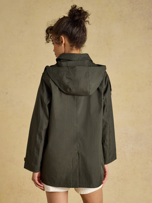 Joules Rainmore Khaki Green Waterproof Button Through Raincoat