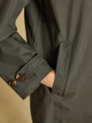 Joules Rainmore Khaki Green Waterproof Button Through Raincoat