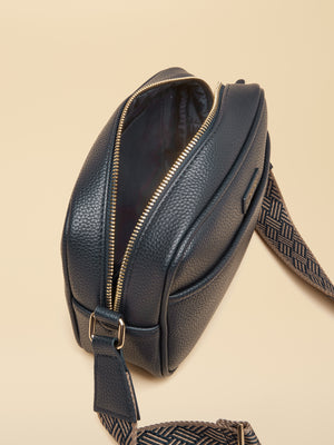 Joules Trent Navy & Gold Cross Body Bag with Adjustable Thick Strap