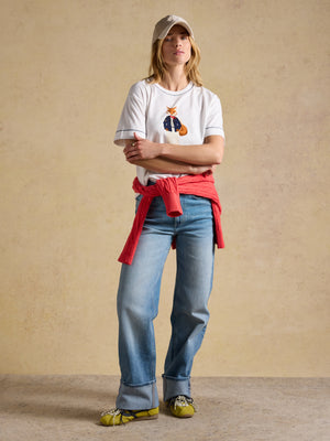 Joules Jonty Fox Graphic Short Sleeve 100% Cotton T-Shirt