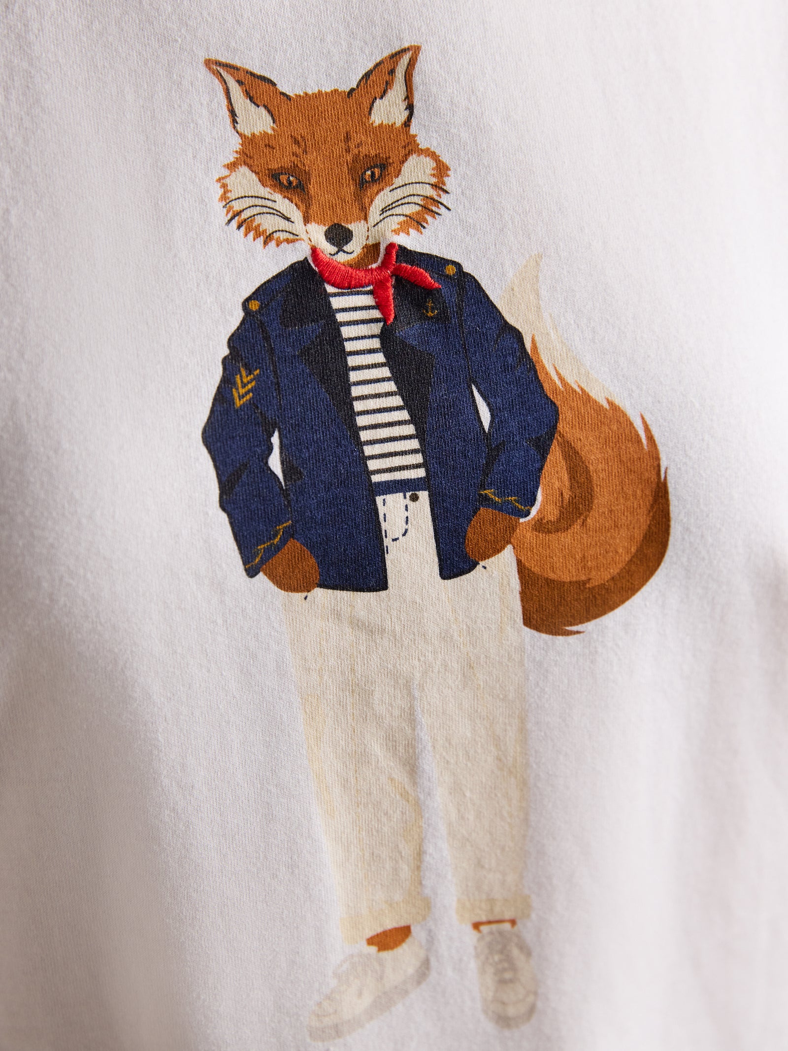 Joules Jonty Fox Graphic Short Sleeve 100% Cotton T-Shirt