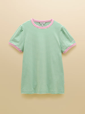 Joules Erin Green Stripe Short Sleeve Jersey T-Shirt