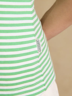 Joules Erin Green Stripe Short Sleeve Jersey T-Shirt