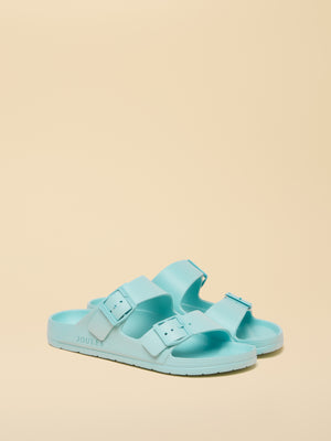 Joules Sunseeker Light Blue EVA Double Buckle Sliders