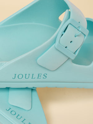 Joules Sunseeker Light Blue EVA Double Buckle Sliders