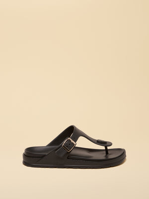 Joules Soleil Black Buckle Flip Flop