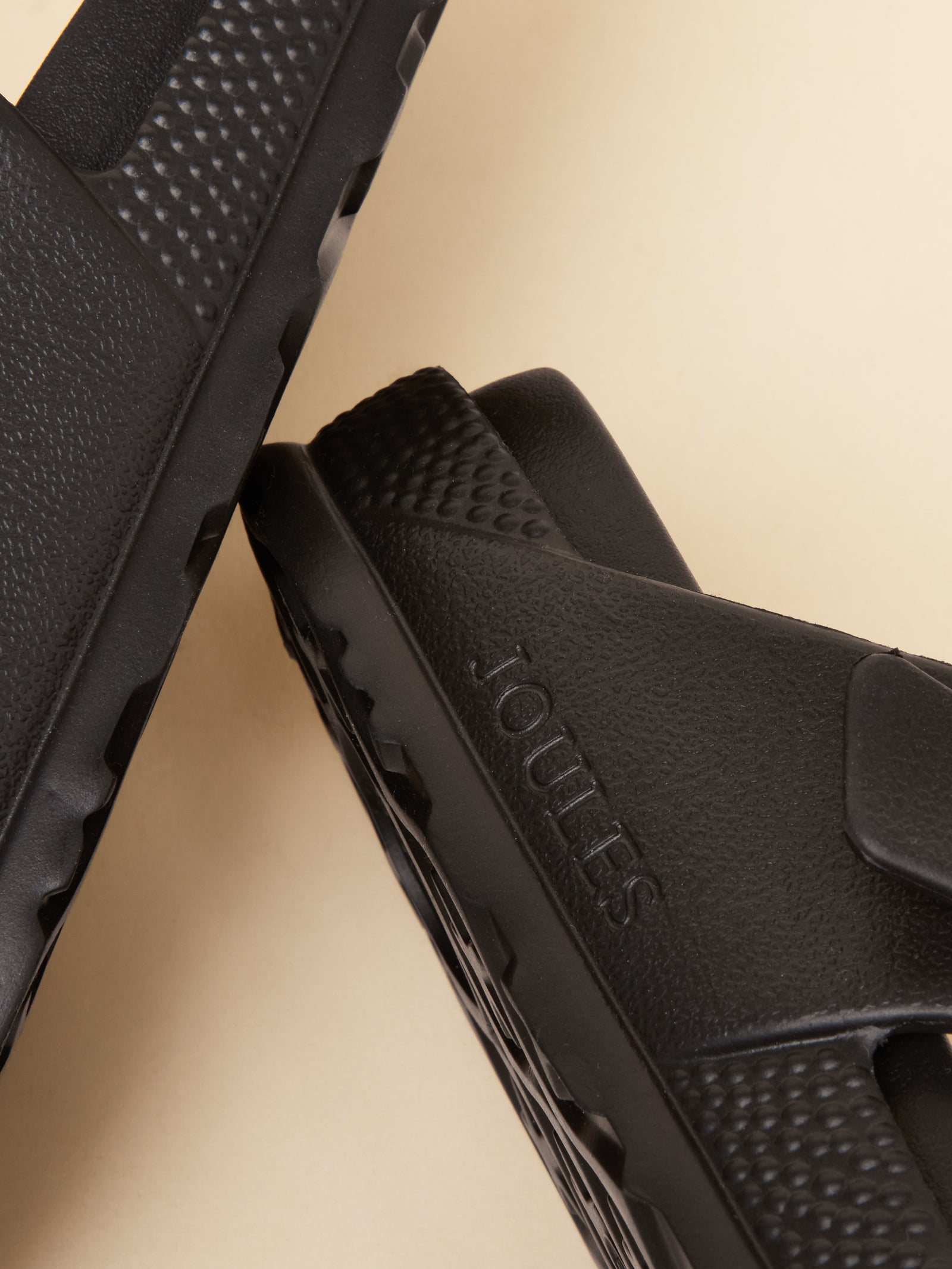 Joules Soleil Black Buckle Flip Flop