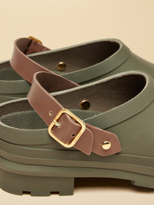 Joules Elbridge Khaki Green Welly Clogs