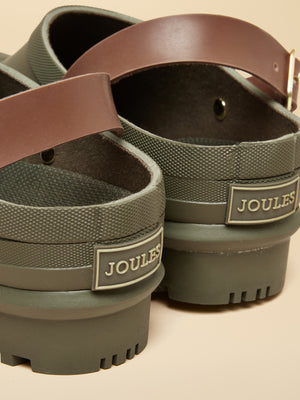 Joules Elbridge Khaki Green Welly Clogs