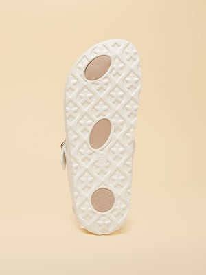 Joules Soleil White Buckle Flip Flop