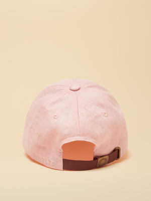 Joules Daley Pink Pure Linen Baseball Cap