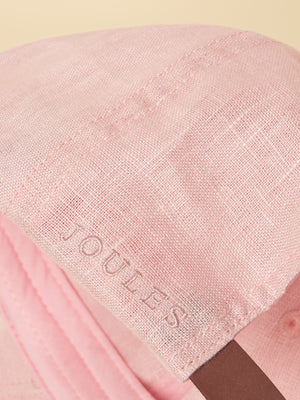 Joules Daley Pink Pure Linen Baseball Cap