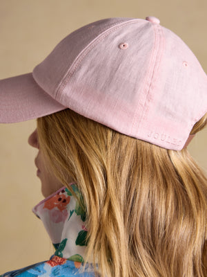 Joules Daley Pink Pure Linen Baseball Cap