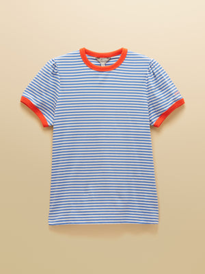 Joules Erin Blue Stripe Short Sleeve Jersey T-Shirt