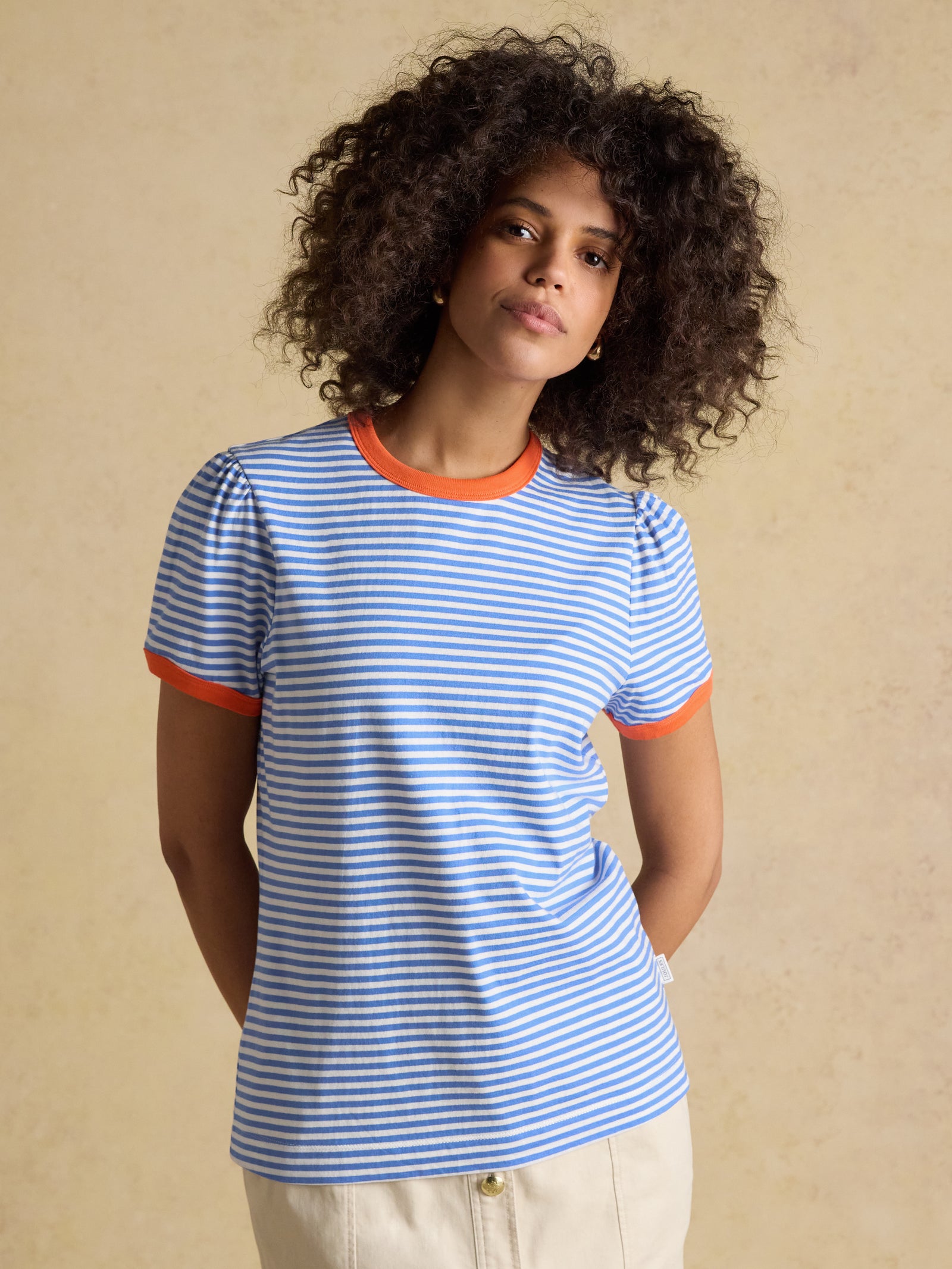 Joules Erin Blue Stripe Short Sleeve Jersey T-Shirt