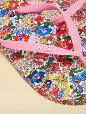 Joules Sandy Ditsy Printed Flip Flops