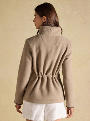 Joules Heritage Mink Brown Regular Full Zip Up Polar Fleece