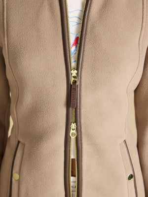 Joules Heritage Mink Brown Regular Full Zip Up Polar Fleece