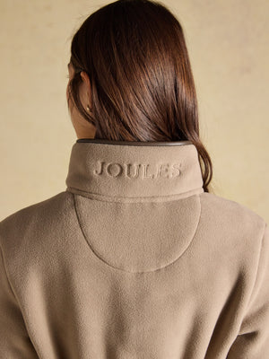 Joules Heritage Mink Brown Regular Full Zip Up Polar Fleece