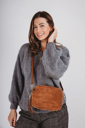 Elie Beaumont Crossbody Tan Brown Handbag