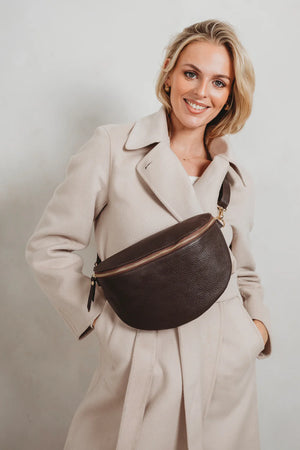 Elie Beaumont Chocolate Large Slingbag