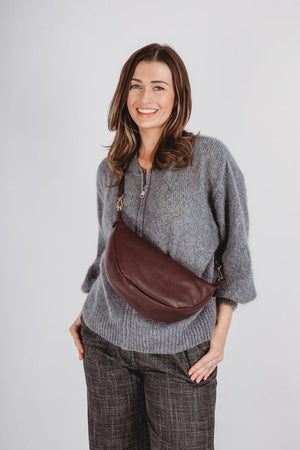 Elie Beamont Wine Hobo Bag
