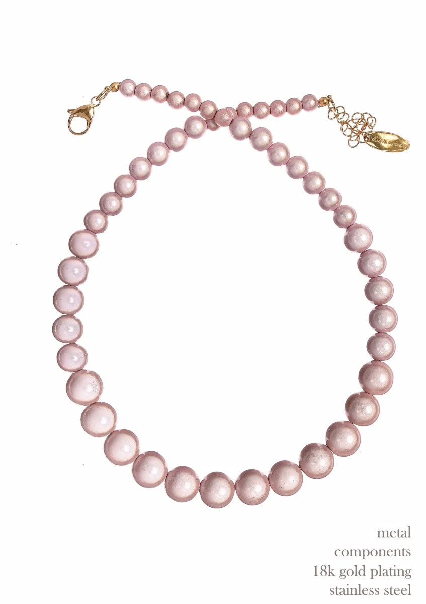 Hot Tomato Lime Sorbet Pearlescent Necklace