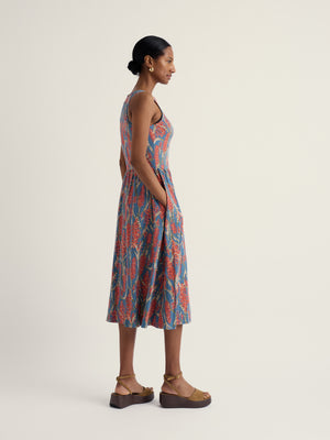 Seasalt Red Hot Poker Dusk Porthmeor Wave Dress