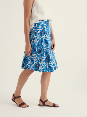 Seasalt Winding Meadow Sailboats Knee Length Rose Skirt