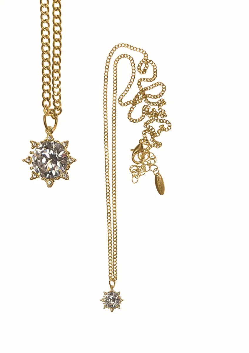 Hot Tomato Gold Hear Comes The Sun Necklace