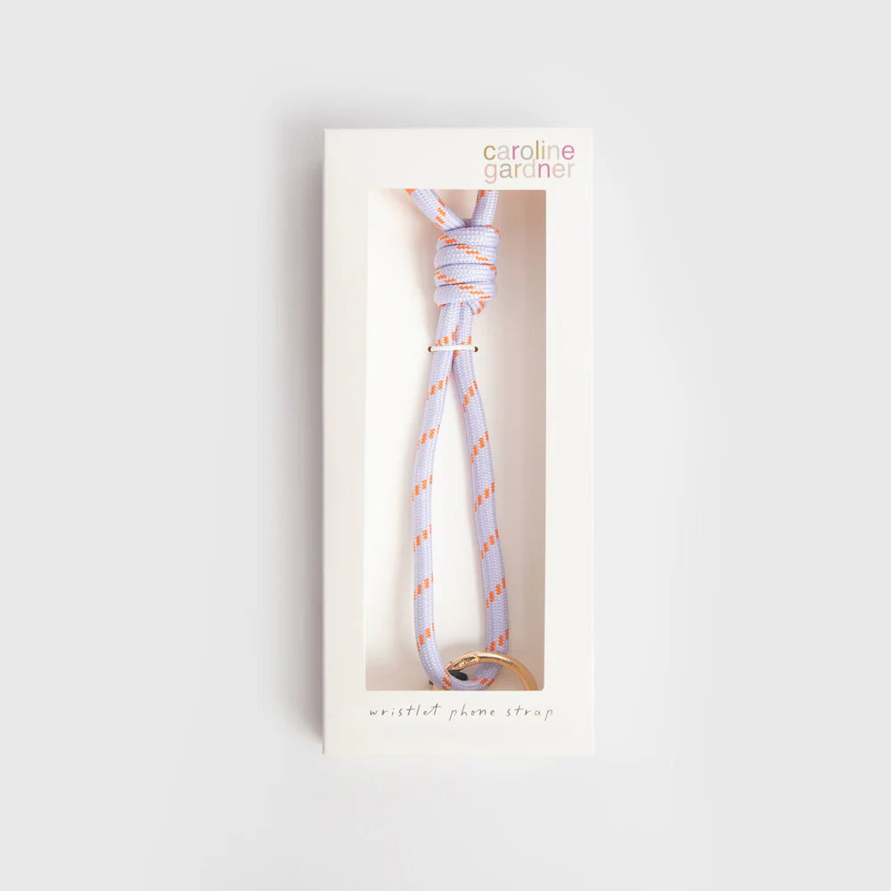Caroline Gardner Lilac & Orange Wristlet Phone Strap