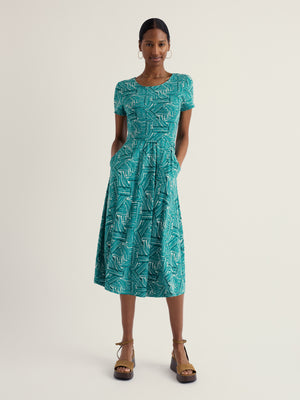 Seasalt Lawn Lines Deep Dive Short-Sleeved April Dress