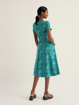 Seasalt Lawn Lines Deep Dive Short-Sleeved April Dress