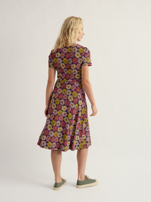 Seasalt Painted Asters Maritime Short Sleeved April Dress