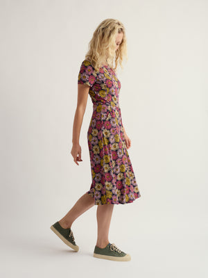 Seasalt Painted Asters Maritime Short Sleeved April Dress