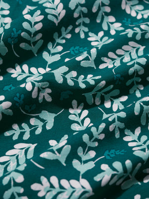 Seasalt Indigo Leaf Dark Wreckage Short Sleeved Veronica Midi Dress