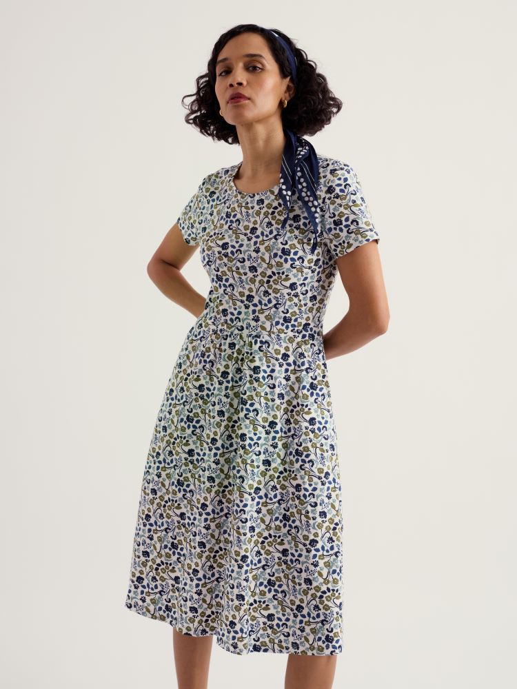 Seasalt Beach Blooms Chalk S/S April Dress