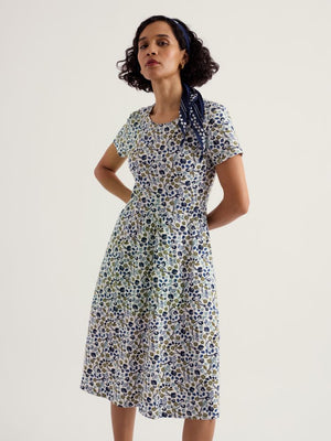 Seasalt Beach Blooms Chalk S/S April Dress