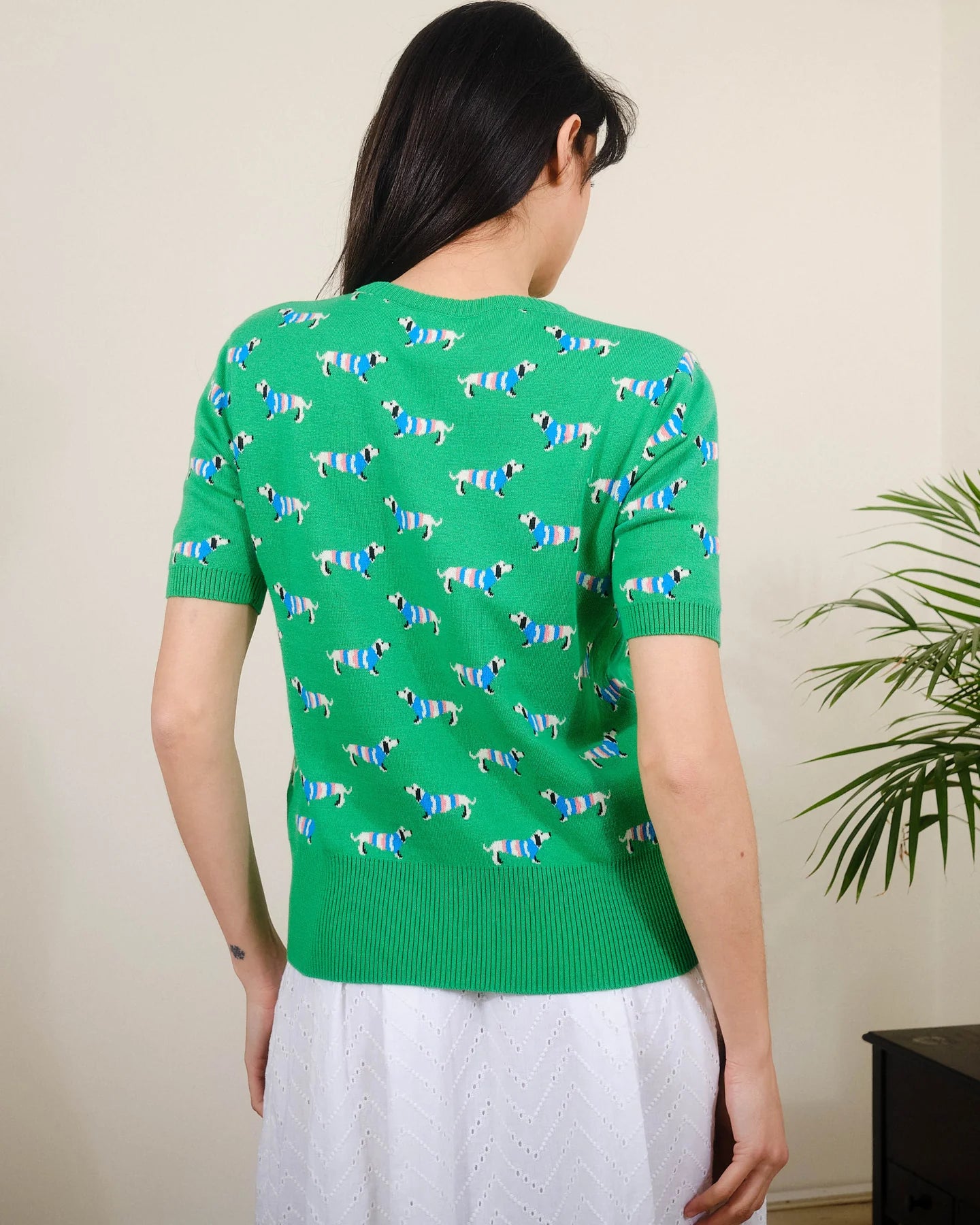 Pretty Vacant Sausage Dog Jacquard Knit