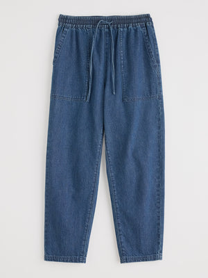 Seasalt Mid Wash Denim-Linen Sholl Trouser