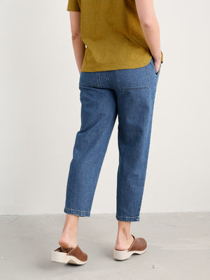 Seasalt Mid Wash Denim-Linen Sholl Trouser