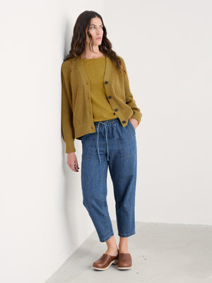 Seasalt Mid Wash Denim-Linen Sholl Trouser